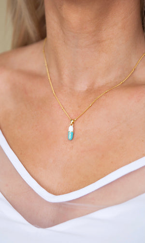 Chill Pill Necklace - Blue