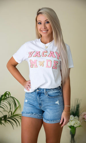 Chenille Vacay Mode Top - White