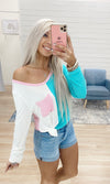Weekend With You Color Block Top - Multi Color