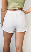 Sandy Kisses Mesh Shorts - White