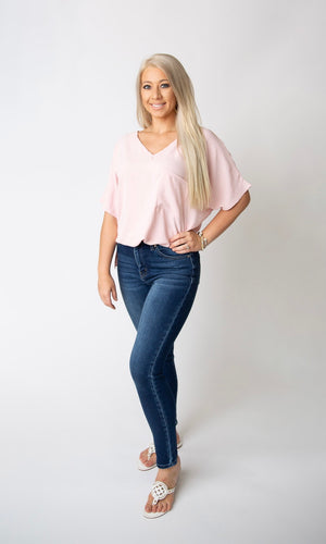 Want The Heart Top - Blush