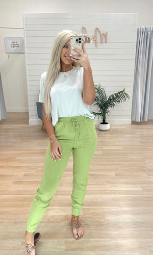 Counting The Days Pants - Olive