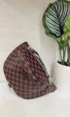 Darcy Checkered Bum Bag - Brown