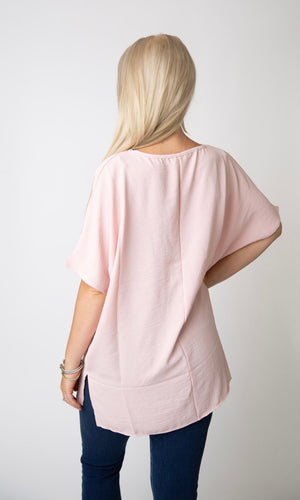 Want The Heart Top - Blush