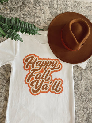 Happy Fall Y’all Top - White