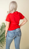 Baseball Patch Top - Red