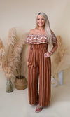 State Of Grace Jumpsuit - Rust Brown