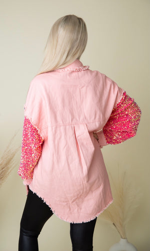Gossip Girl Sequin Jacket - Pink