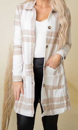Instantly Attached Jacket -Ivory/Taupe