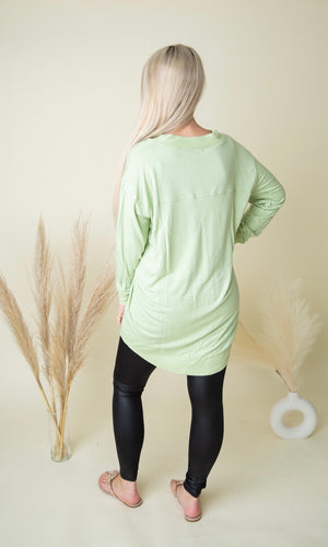 All Figured Out Tunic Top - Light Green