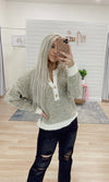 What I Like About You Top - Taupe Multi