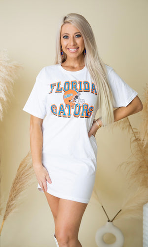 Florida Gators Helmet Dress - White