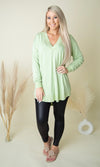 All Figured Out Tunic Top - Light Green