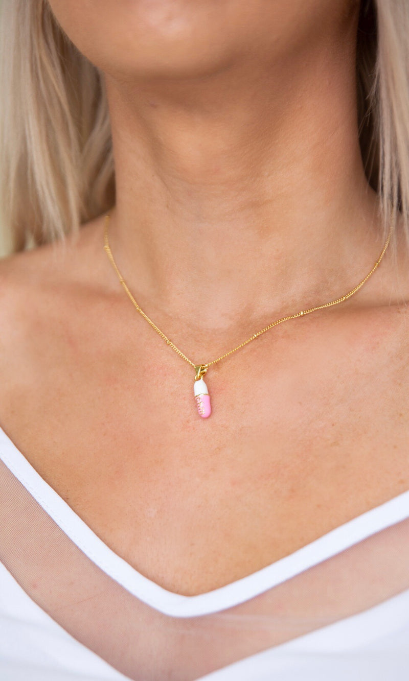 Copy of Chill Pill Necklace - Pink