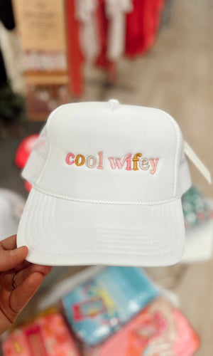 Cool Wifey Trucker Hat - White