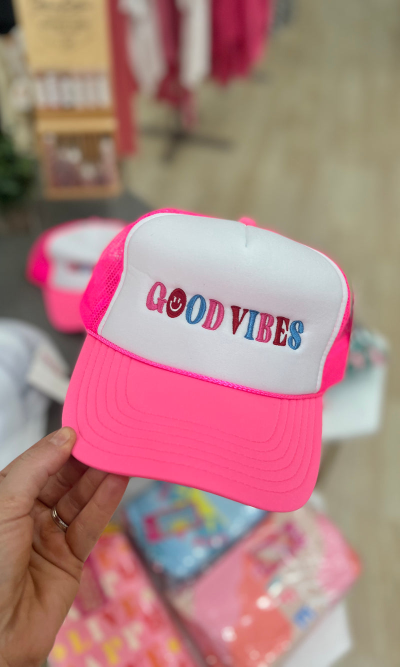 Good Vibes Hat - Pink