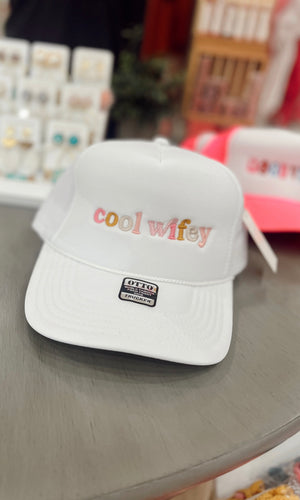 Cool Wifey Trucker Hat - White