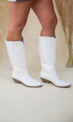 The Alden Cowgirl Boot - White